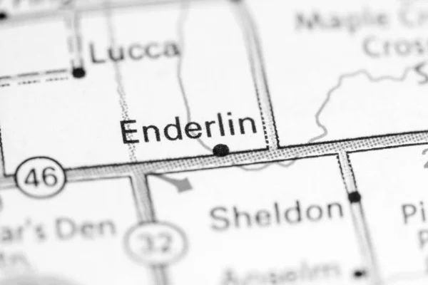 Έντερλιν Βόρεια Ντακότα Ηπα Ένα Χάρτη — Φωτογραφία Αρχείου