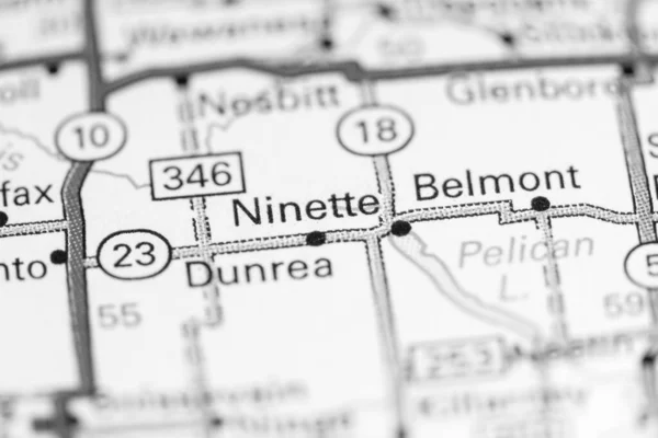Ninette Kanada Mapě — Stock fotografie