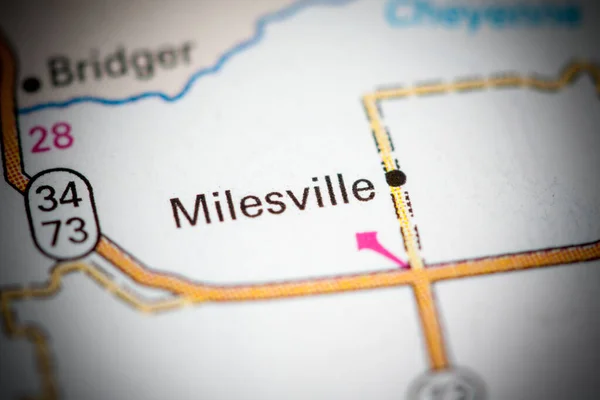 Milesville Dakota Del Sur Eeuu Mapa — Foto de Stock