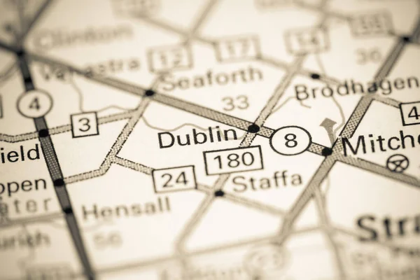 Dublin Kanada Haritada — Stok fotoğraf