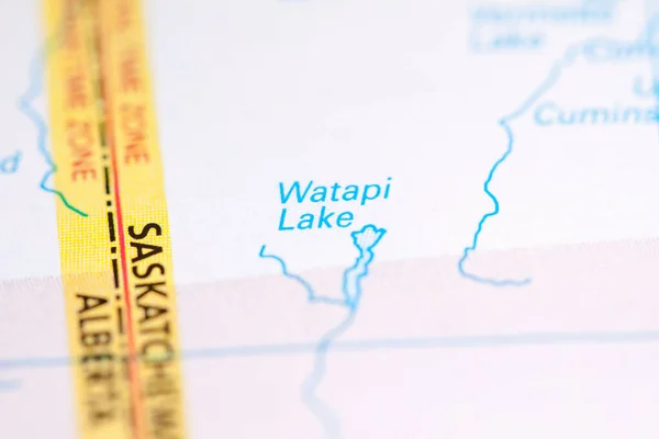 Λίμνη Γουάταπι Καναδάς Χάρτη — Φωτογραφία Αρχείου