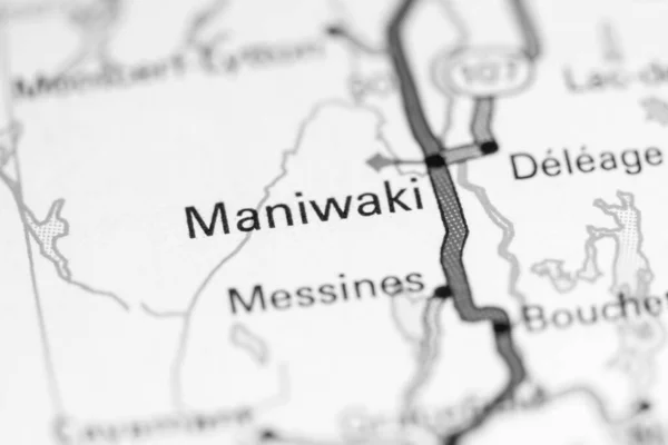 Maniwaki. Canada on a map.