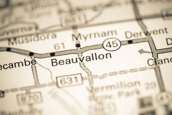 ビーバロンだ 地図上のカナダ — ストック写真