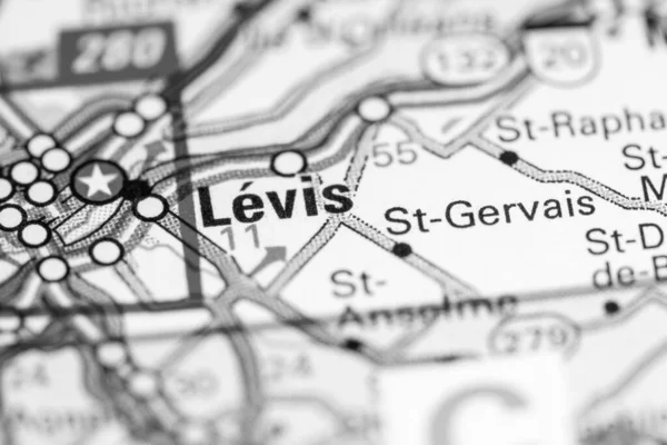 Levis. Canada on a map.