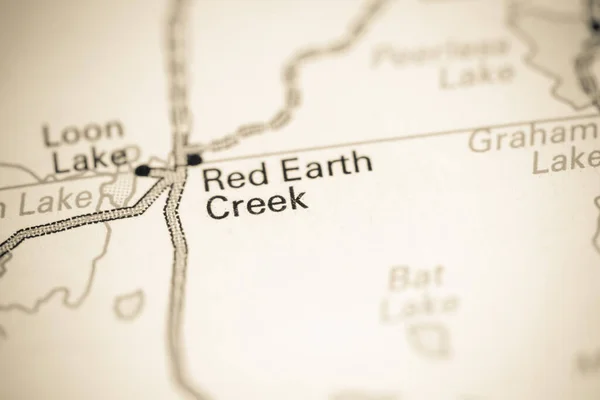 Red Earth Creek. Canada on a map.