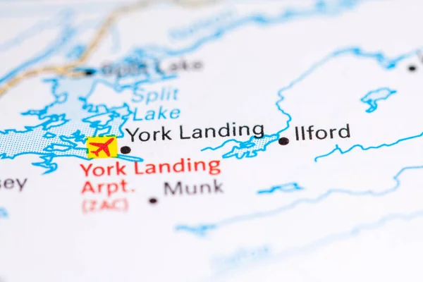 York Landing. Canada on a map.