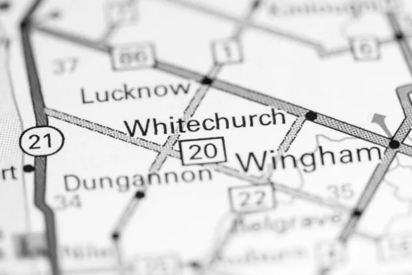 Whitechurch Canadá Sobre Mapa — Fotografia de Stock