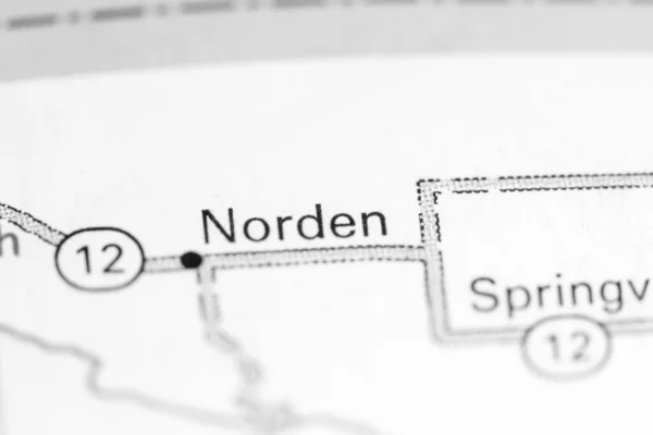 Norden Nebraska Usa Mapa —  Fotos de Stock