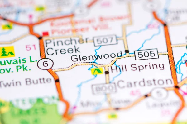 Glenwood Canadá Mapa —  Fotos de Stock