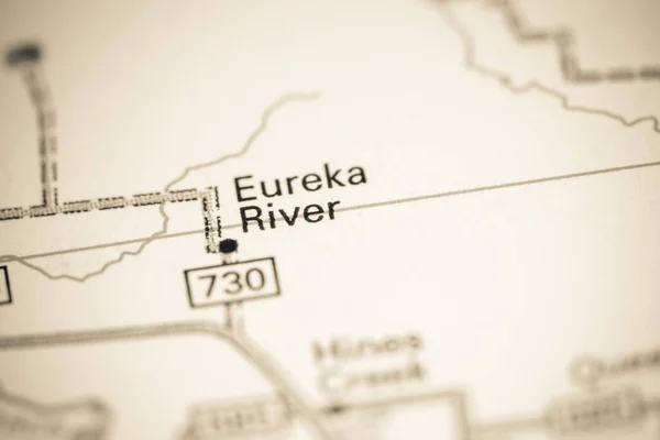 Eureka River. Canada on a map.