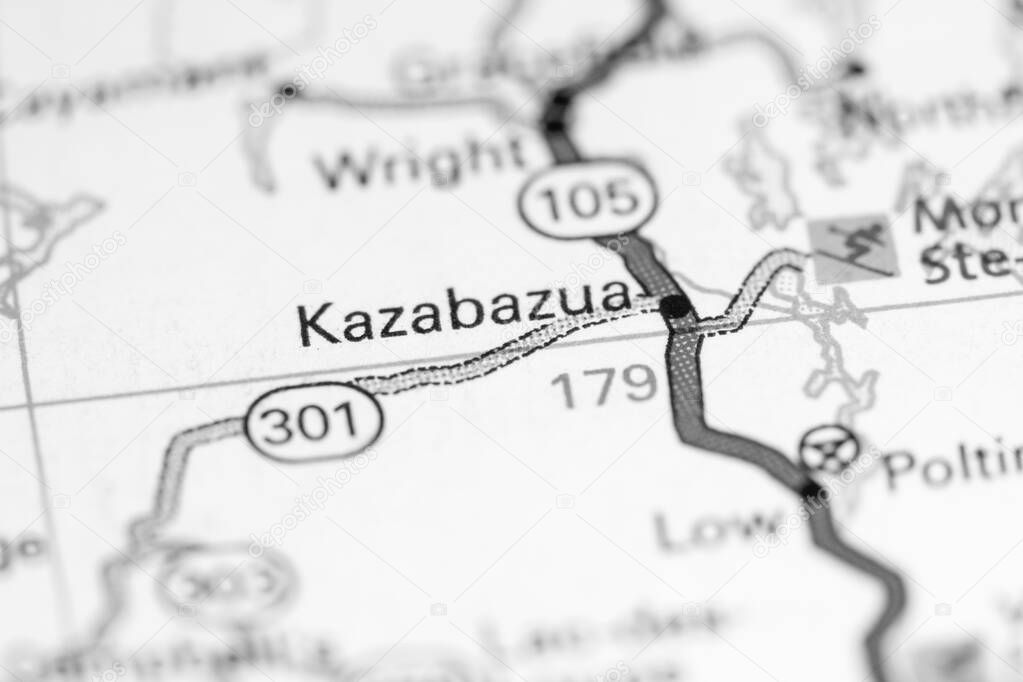 Kazabazua. Canada on a map.