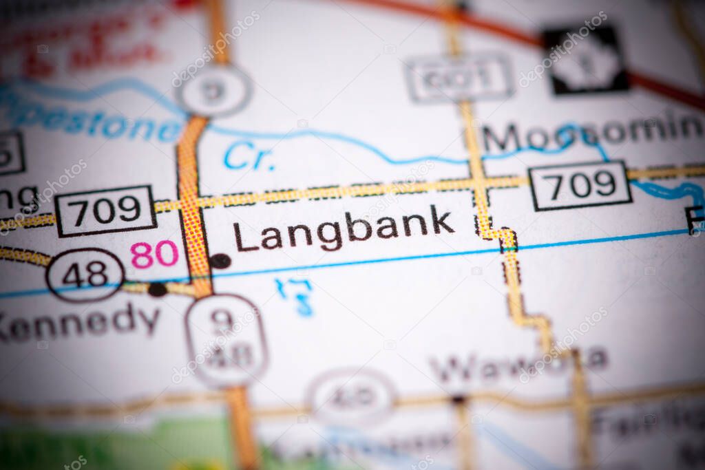 Langbank. Canada on a map.