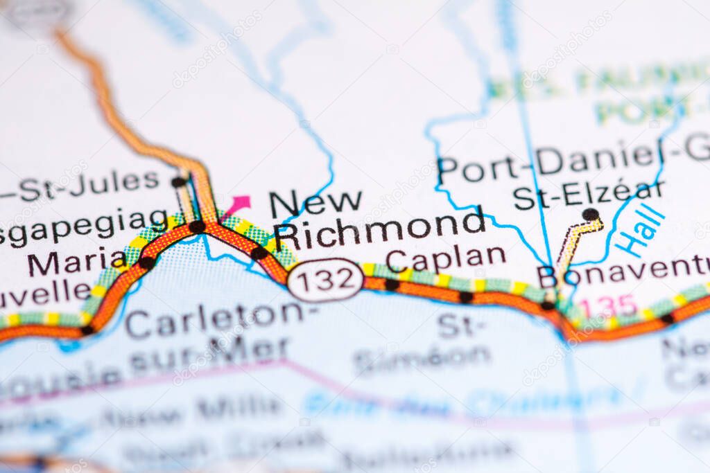 New Richmond. Canada on a map.