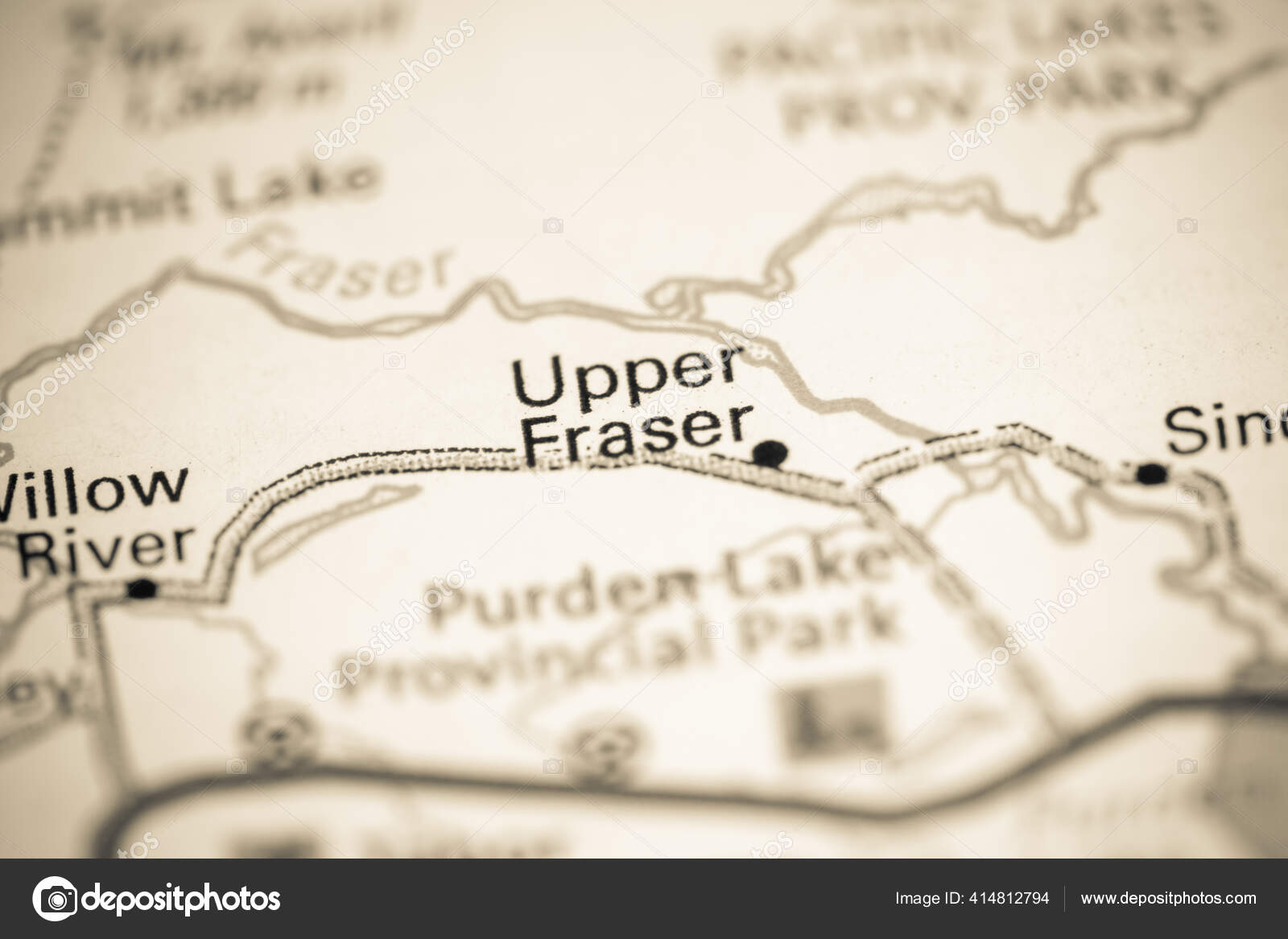 Upper Fraser Canada Map Stock Photo by ©aliceinwonderland2020 414812794