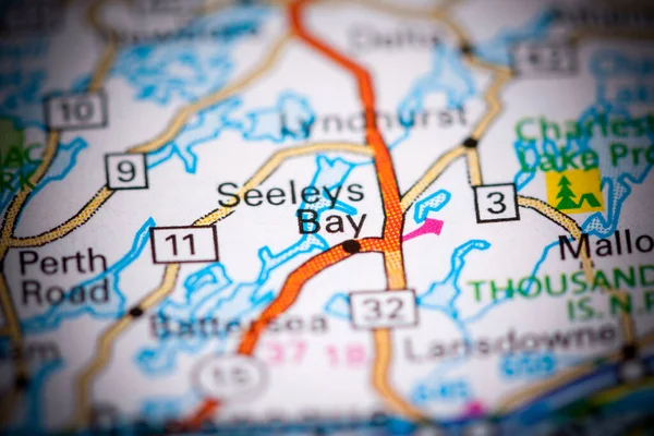 Seeleys Bay Canada Una Mappa — Foto Stock