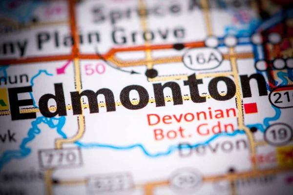 Edmonton Canadá Mapa —  Fotos de Stock