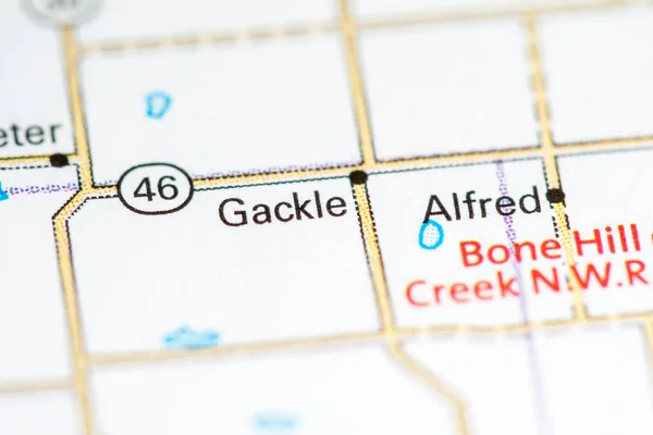 Gackle 北达科他州 地图上的美国 — 图库照片