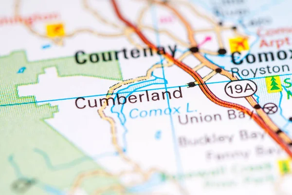 Cumberland. Canada on a map.