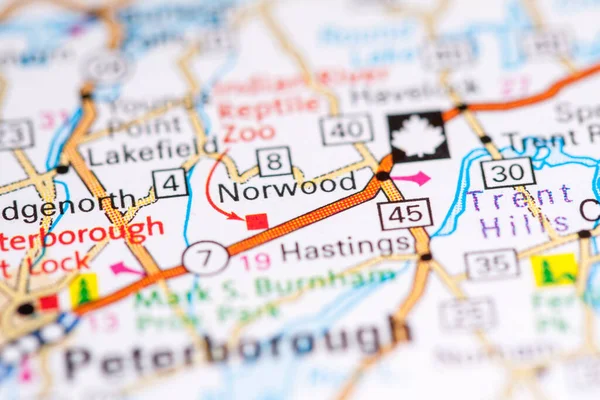 Norwood Canada Map — Stock Photo, Image
