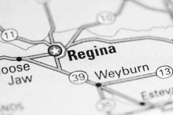 Regina. Canada on a map.