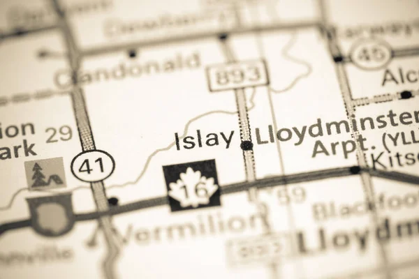 Islay Canada Una Mappa — Foto Stock
