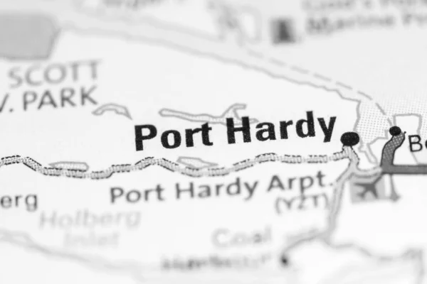 Port Hardy. Canada on a map.