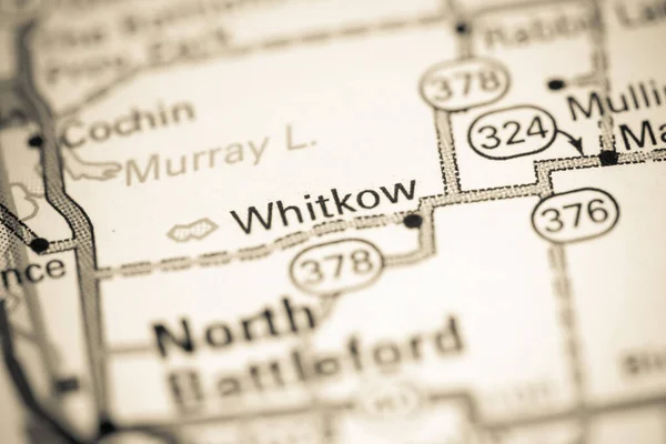 Whitkow. Canada on a map.