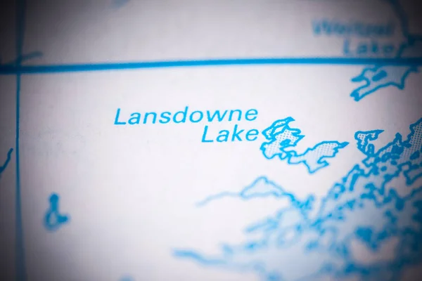 Lansdowne Lake. Canada on a map.