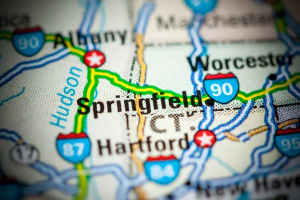 Springfield Eeuu Mapa — Foto de Stock