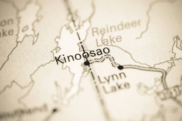 Kinoosao. Canada on a map.