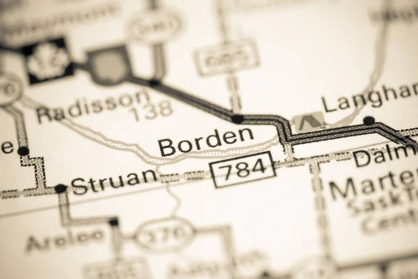 Borden 地图上的加拿大 — 图库照片