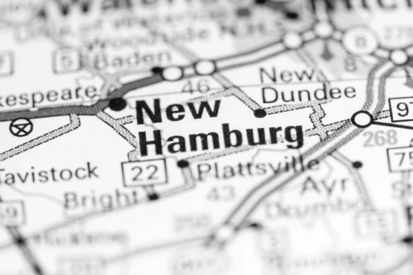 New Hamburg. Canada on a map.