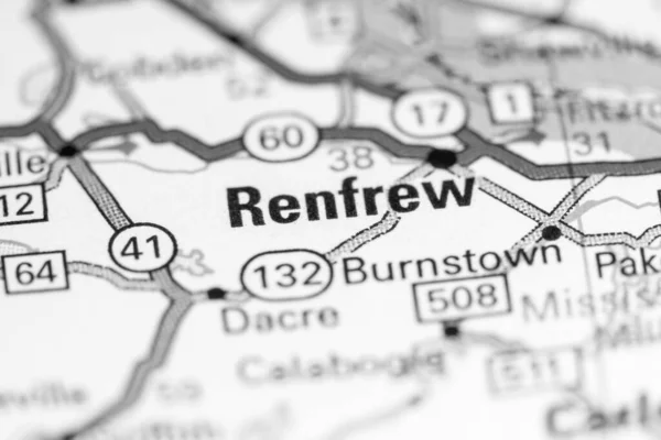 Renfrew. Canada on a map.