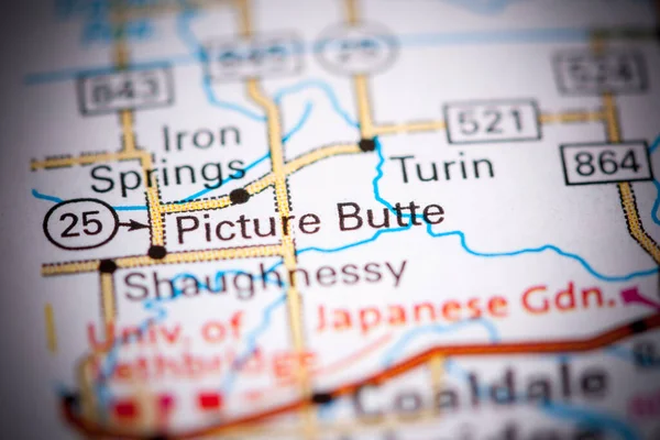 Picture Butte. Canada on a map.