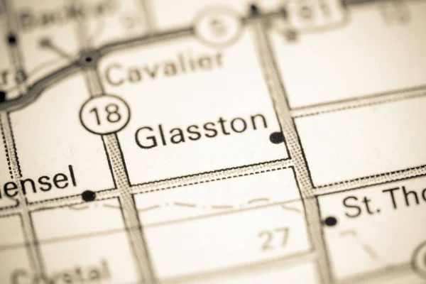 Glasston Dakota Del Nord Stati Uniti Una Mappa — Foto Stock