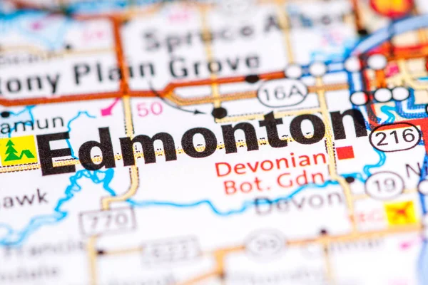 Edmonton Canadá Mapa —  Fotos de Stock