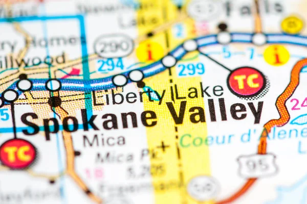 Jezioro Wolności Washington State Mapie — Zdjęcie stockowe