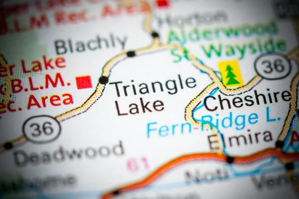 Triangle Lake Oregon Usa Map — Stock Photo, Image