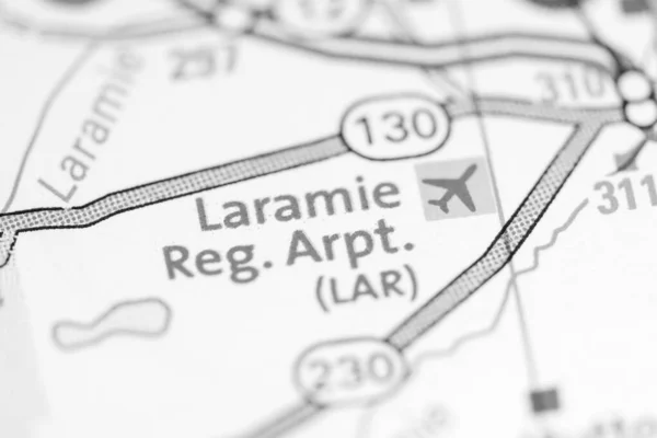 Laramie Regional Airport Lar Wyoming Usa Interactieve Kaart — Stockfoto