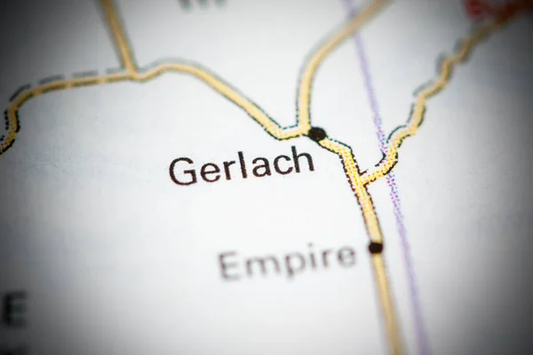 Gerlach Nevada Stati Uniti Una Mappa — Foto Stock