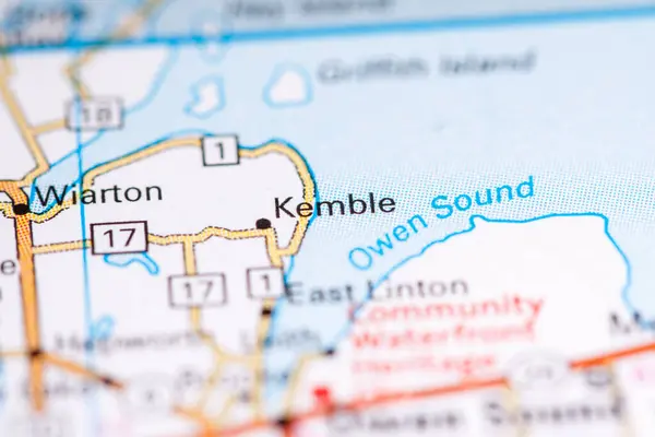Kemble Canada Una Mappa — Foto Stock