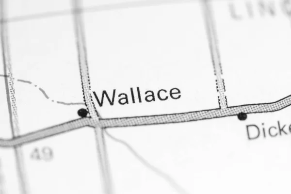 Wallace Nebraska Stati Uniti Sulla Mappa — Foto Stock