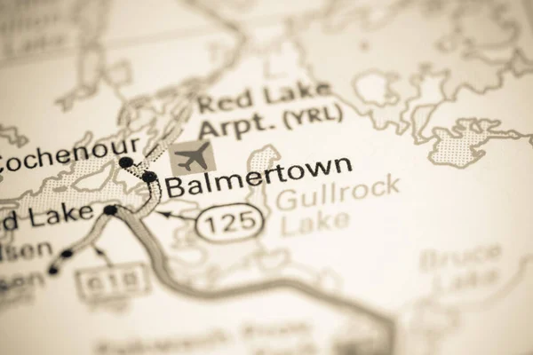 Balmertown. Canada on a map.
