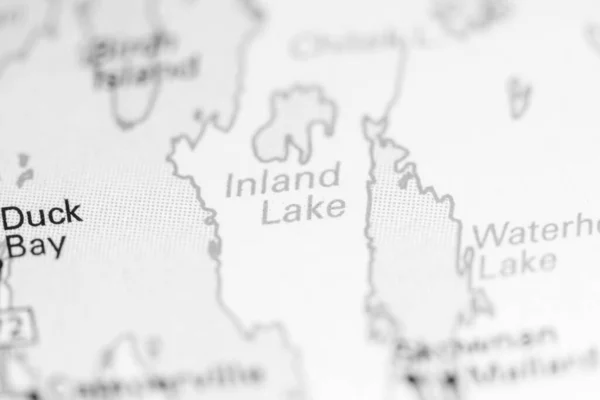 Inre Sjön Kanada Karta — Stockfoto