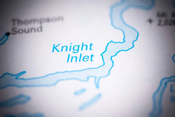 Knight Inlet. Canada on a map.