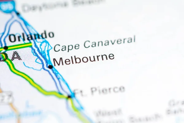 Melbourne Usa Map — Stock Photo, Image