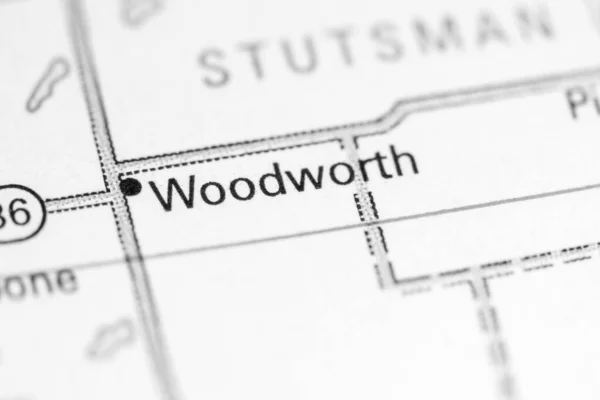 Woodworth Dakota Norte Eua Sobre Mapa — Fotografia de Stock