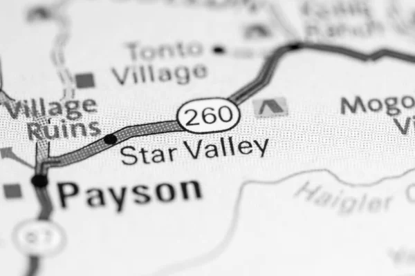 Star Valley Arizona Usa Map — Stock Photo, Image