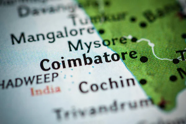 Coimbatore, India on the map