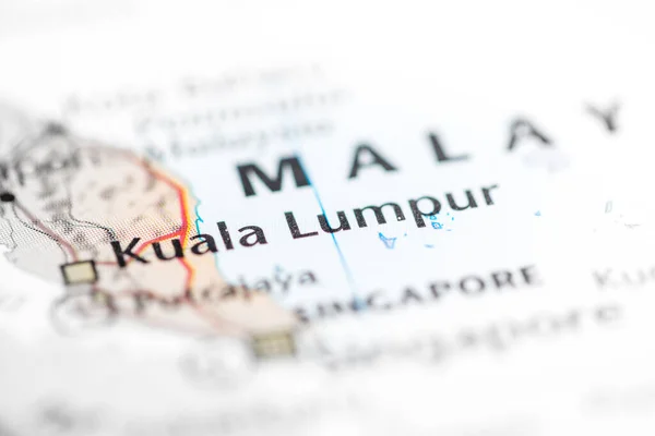 Kuala Lumpur Malásia Mapa — Fotografia de Stock